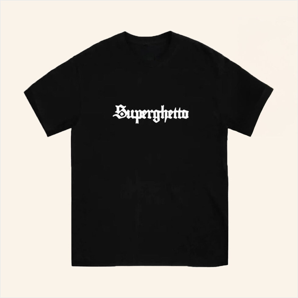 Buddy Merch Superghetto Word Mark T-Shirt Black Gift Ideas For Husband Birthday Gifts For BFF-1