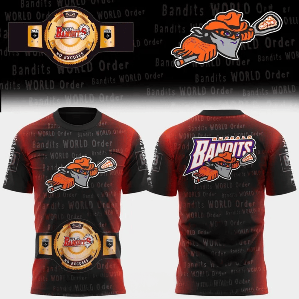 Buffalo Bandits x Wrestling Night 2025 Special T-Shirt Buffalo Bandits Merch Father's Day Gifts-1