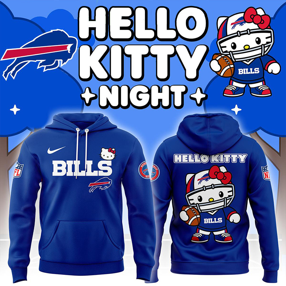 Buffalo Bills 2024 Hello Kitty Football Gameday Ready Hoodie Father's Day Gifts-1