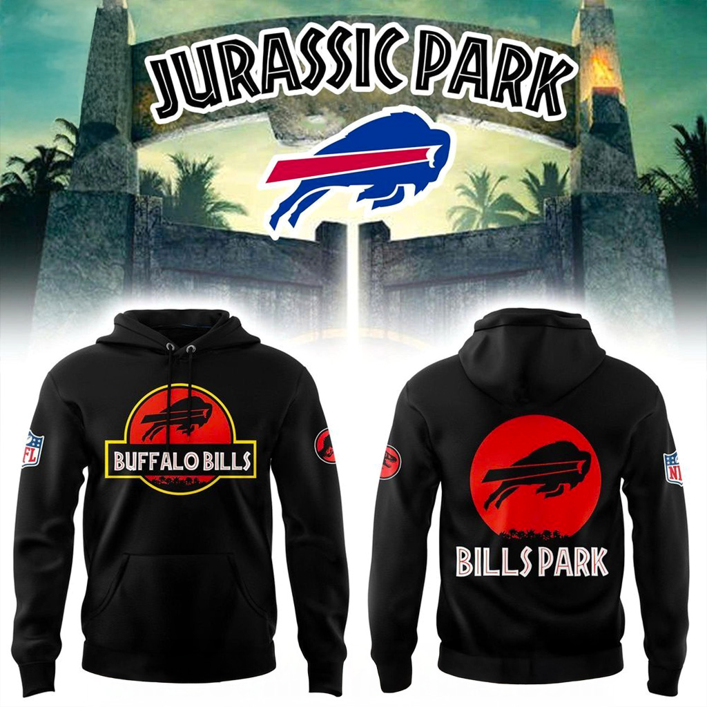 Buffalo Bills Jurassic Park Hoodie Buffalo Bills Merch Cool Gift For Husband-1
