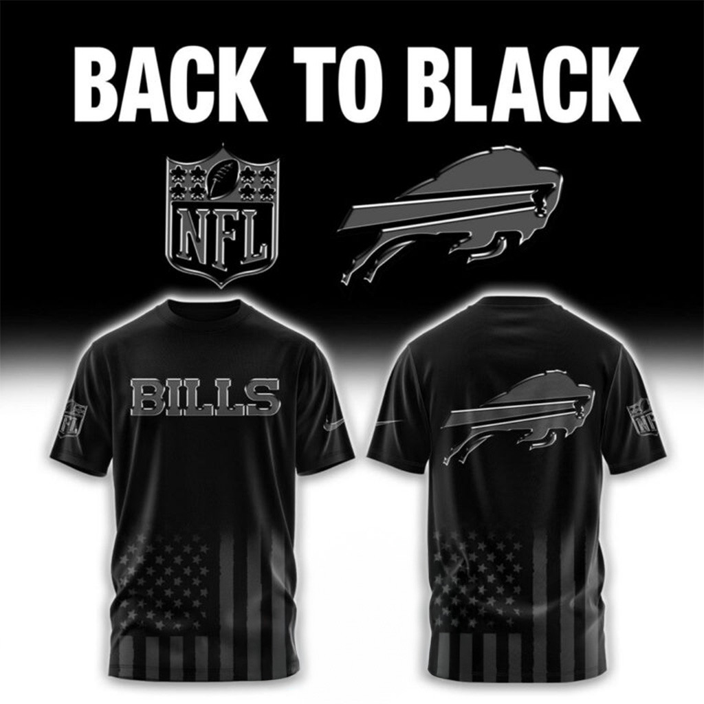 Buffalo Bills NFL Back To Black Shirt Buffalo Bills Merch Gifts For Football Fan-1