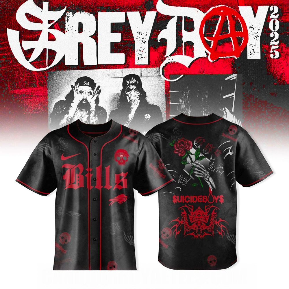 Buffalo Bills X Uicideboy Greyday Tour 2025 Jersey Buffalo Bills Merch Husband Gifts-1