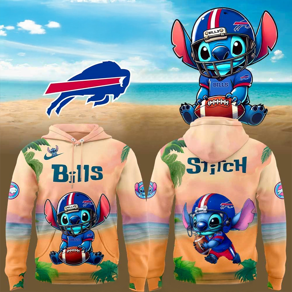 Buffalo Bills x Stitch Hoodie Buffalo Bills Merch Best Gifts For Football Fans-1