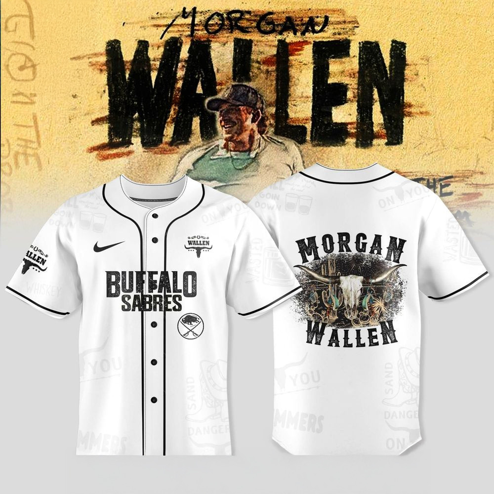 Buffalo Sabres X Morgan Wallen Tour Merch 2025 Jersey Buffalo Sabres Merch Gifts For Dad-1