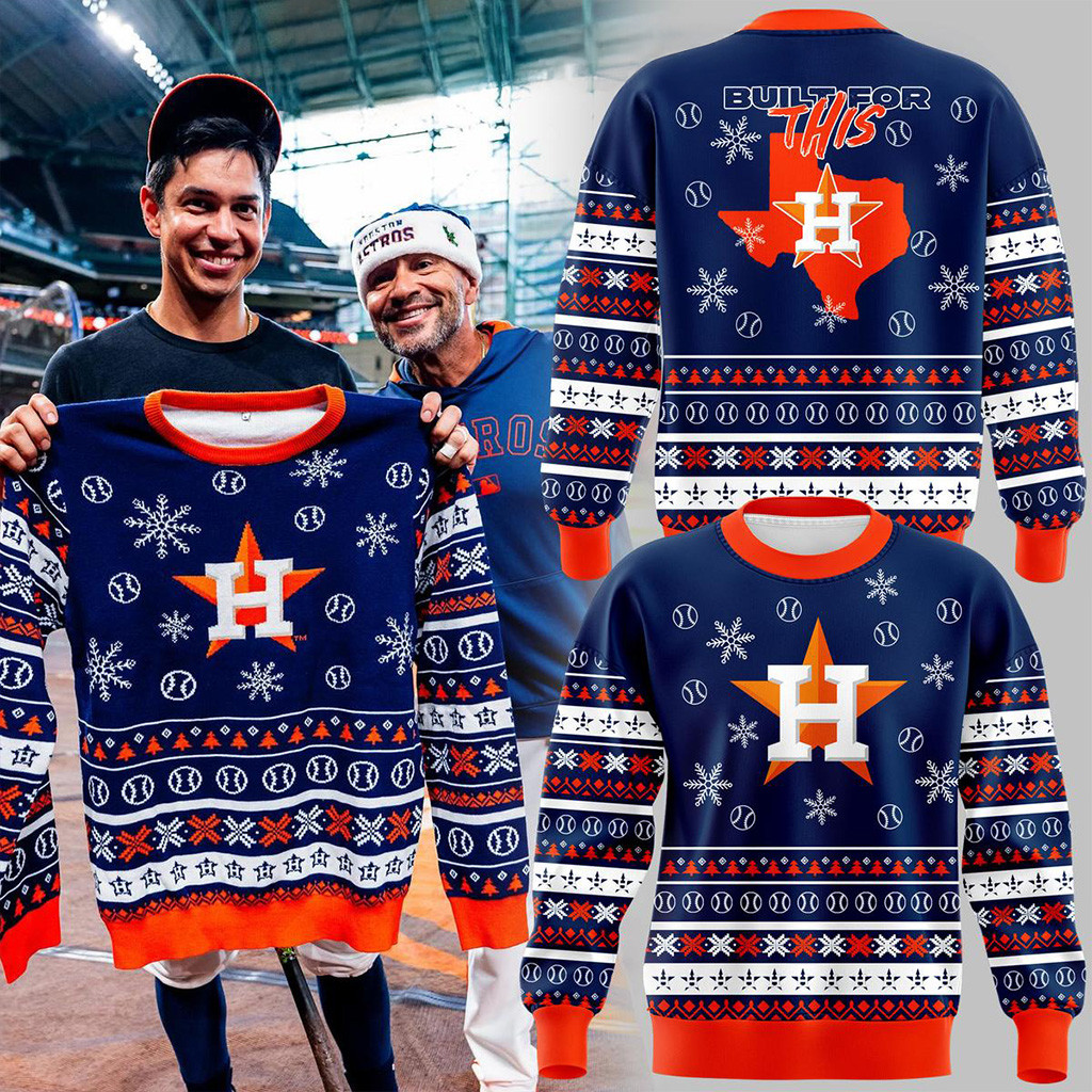 Build For This Houston Astros Christmas In July Ugly Sweater Houston Astros Merch Gifts For Dad-1