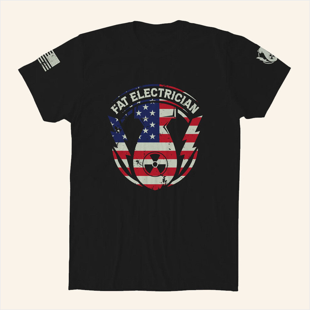Bunker Branding Merch The Fat Electrician Tfe Merica T-Shirt Gifts For Him Gifts For Friends-1