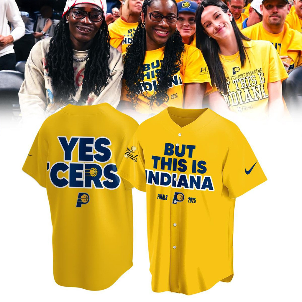 But This Is Indiana NBA Finals 2025 Yes Cers Baseball Jersey Indiana Pacers Merch For Fans-1