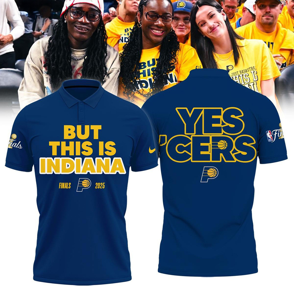 But This Is Indiana NBA Finals 2025 Yes Cers Polo Shirt Indiana Pacers Merch Fans Gifts-1