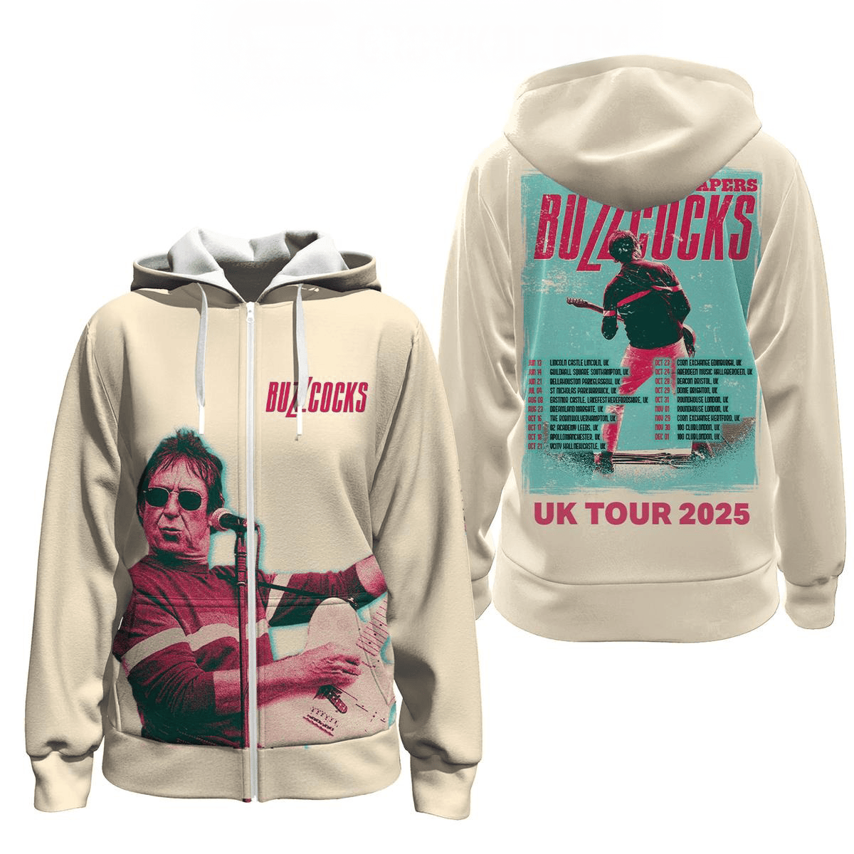Buzzcocks UK Tour 2025 Hoodie Fan Merch Best Gifts For Dad-1