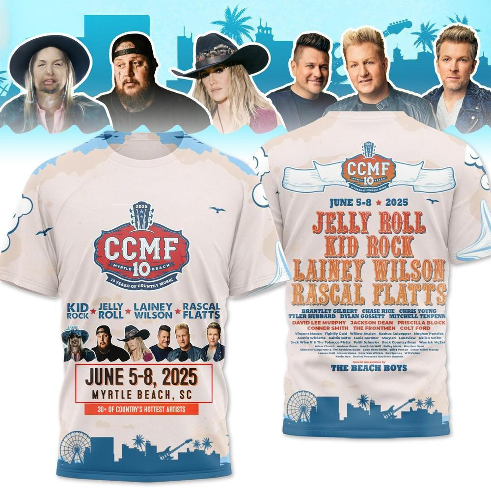 CCMF Myrtle Beach 10 Years Anniversary T-Shirt CCMF Merch Best Gifts For Dad-1