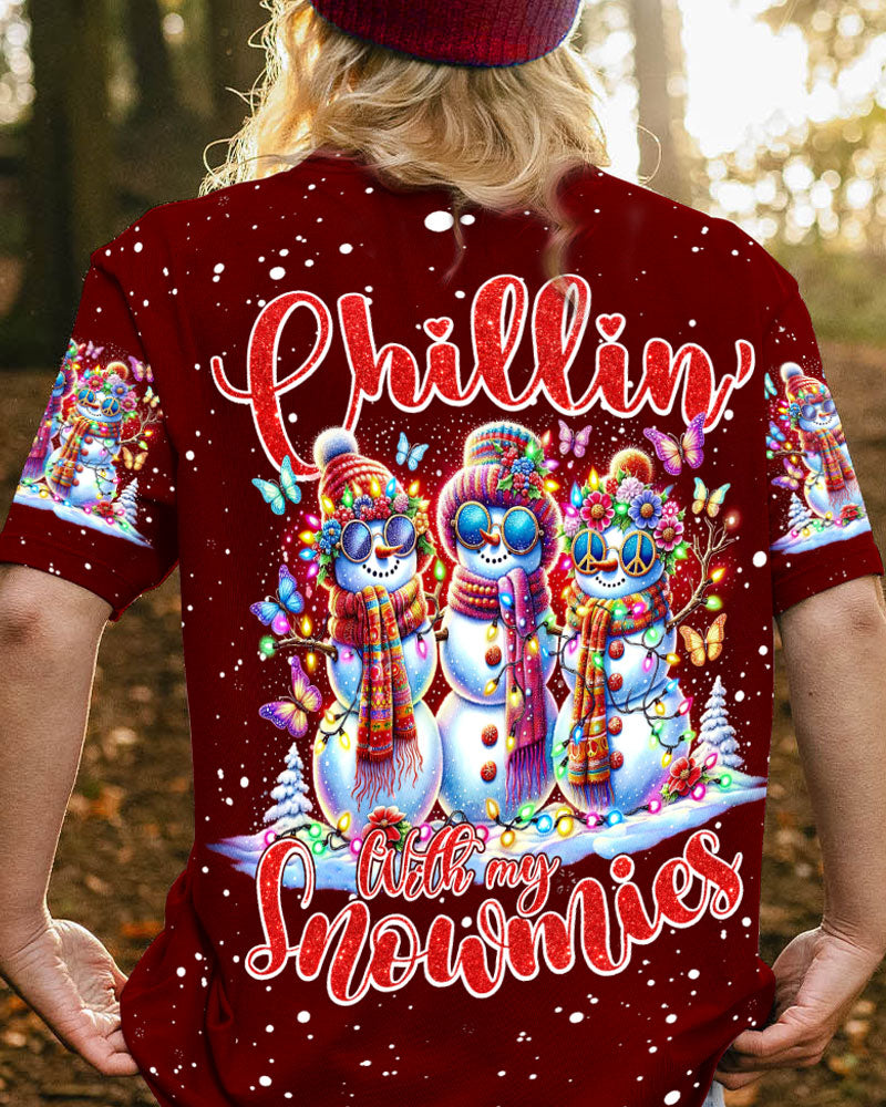 CHILLIN WITH MY SNOWMIES CHRISTMAS ALL OVER PRINT-1