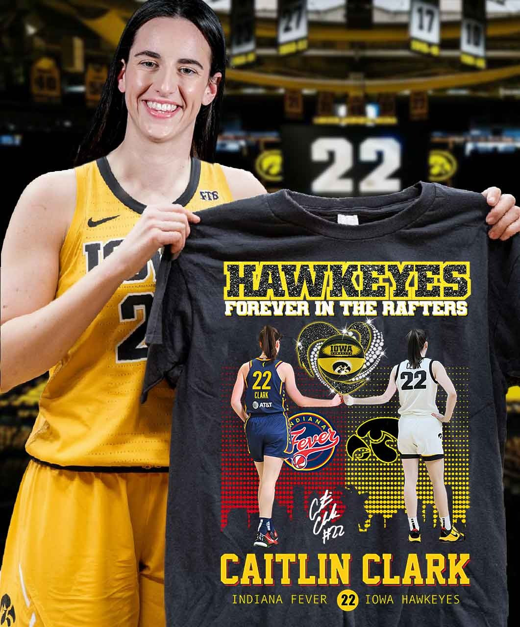 Caitlin Clark Just A Girl From Iowa Hawkeyes 22 Indiana Fever Shirt Gift For Basketball Fan-1