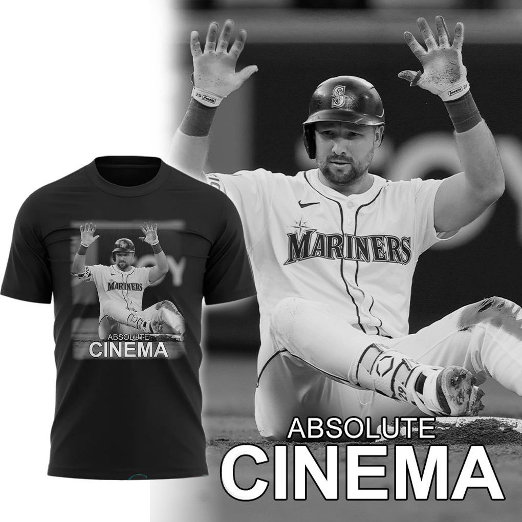 Cal Raleigh Absolute Cinema T-Shirt Fan Apparel Gifts For Baseball Fans-1