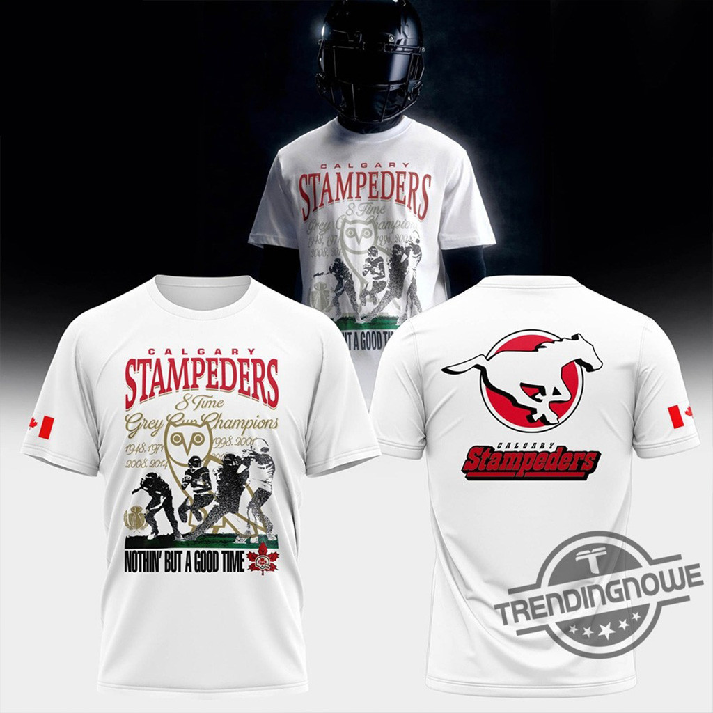 Calgary Stampeders 8 Time Grey Cup Champions Shirt Calgary Stampeders Merch Gifts For Fans-1