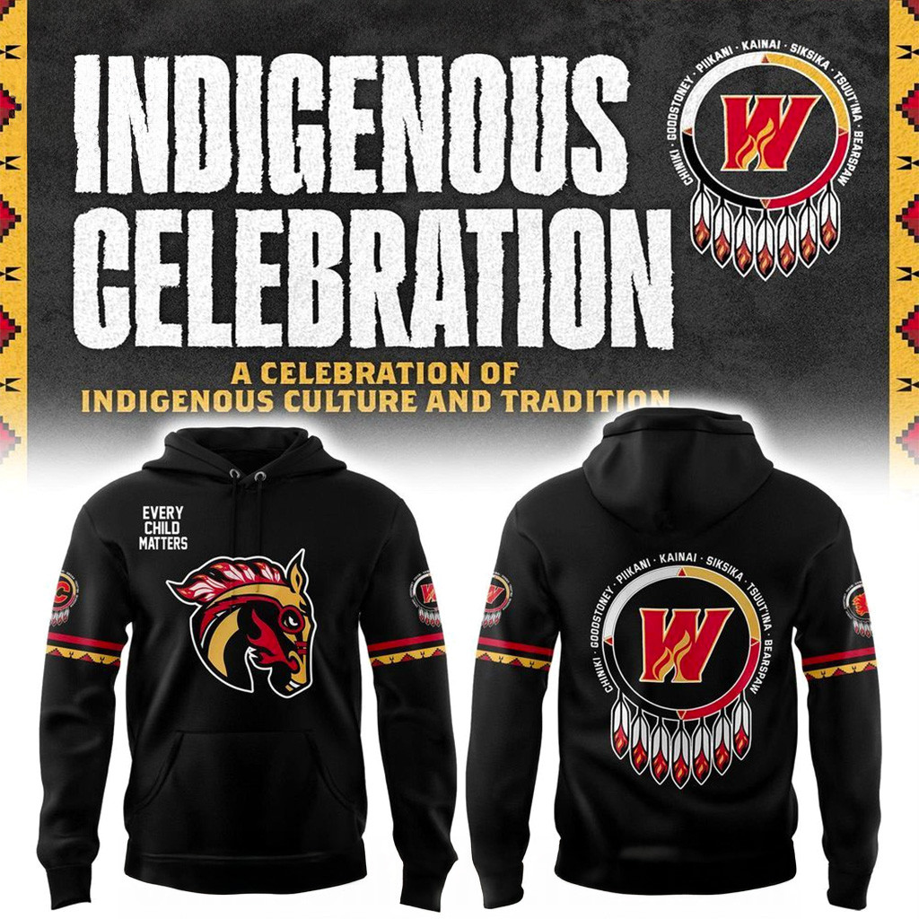 Calgary Wranglers Indigenous Heritage Hoodie Wranglers Merch Best Gifts For Hockey Fans-1