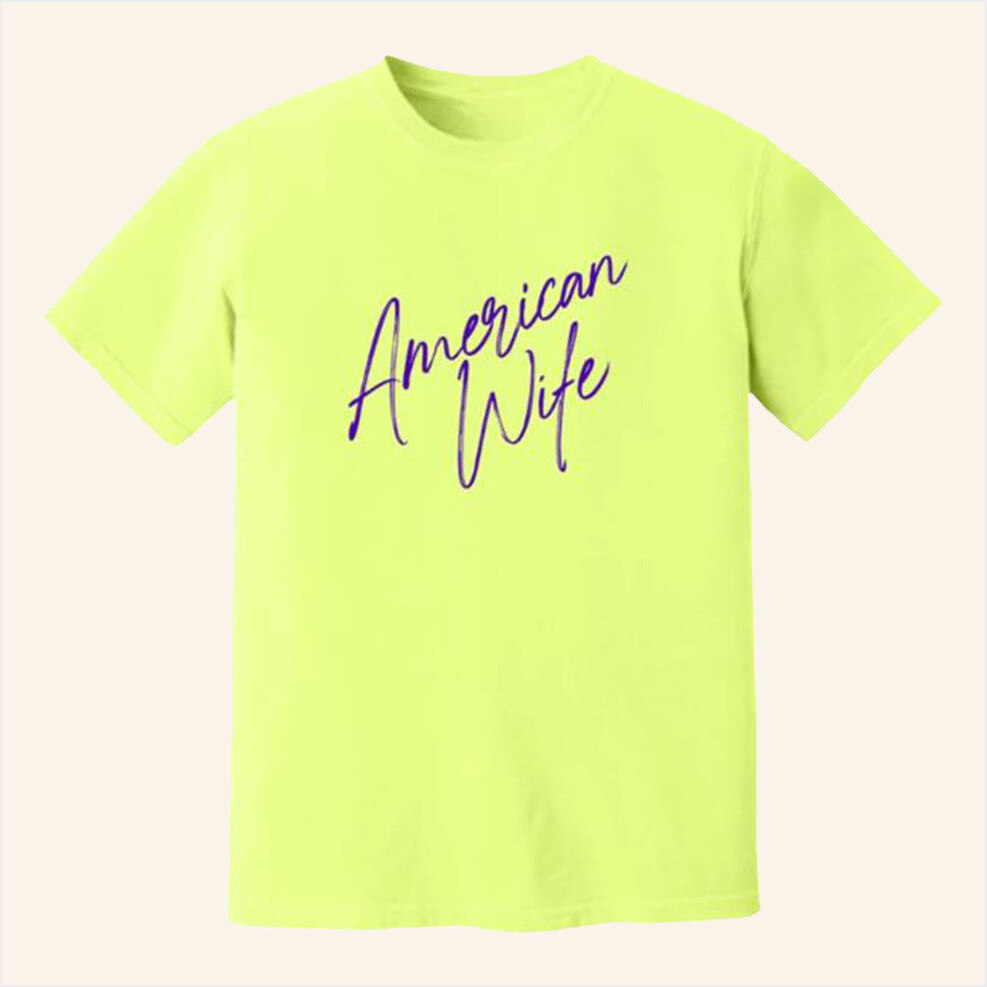 Candace Owens Merch American Wife Neon T-Shirt Gifts For Girlfriend Gifts For Best Friend-1