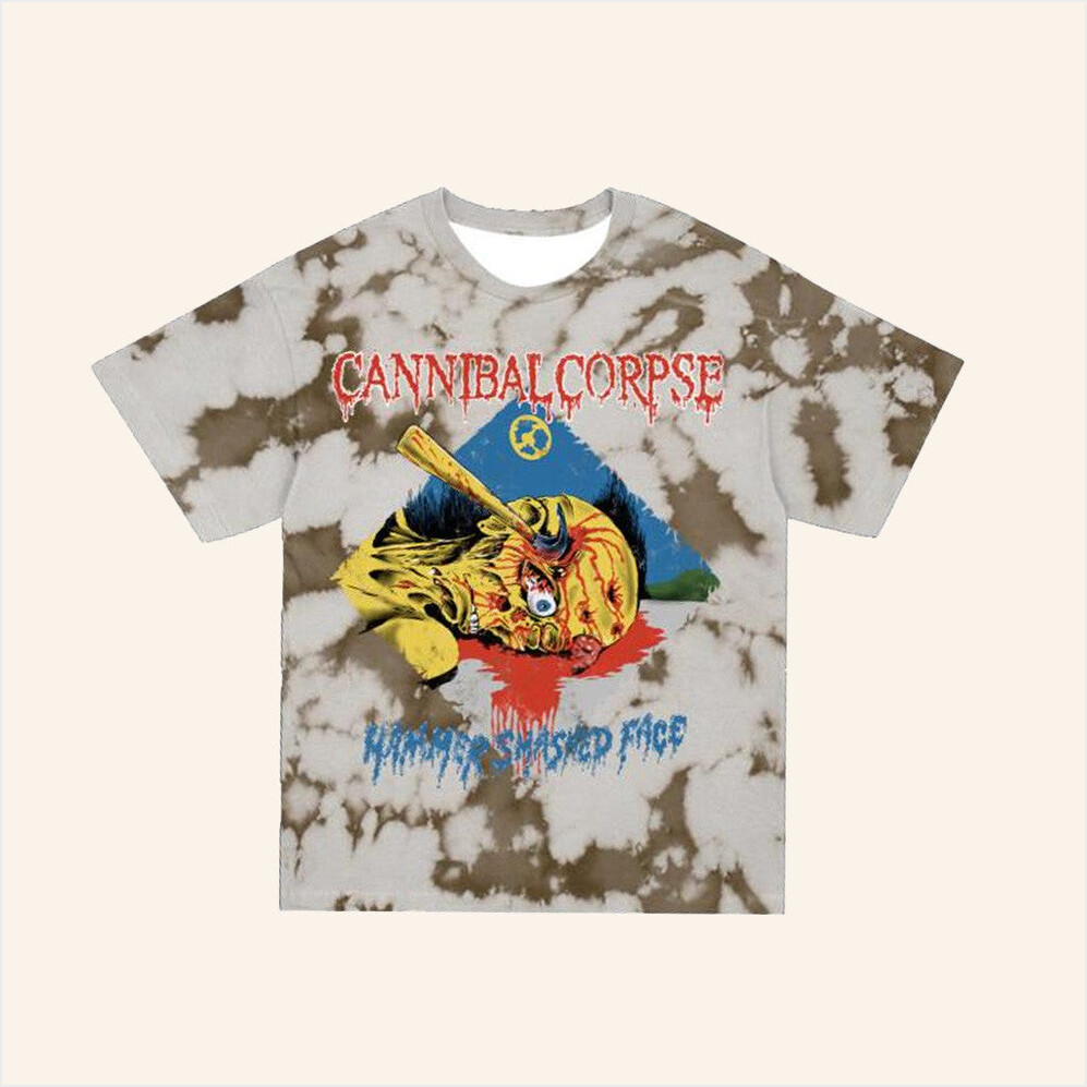 Cannibal Corpse Merch Hammer Smashed Face T-Shirt Tie Dye Gifts For Husband Gifts For BFF-1