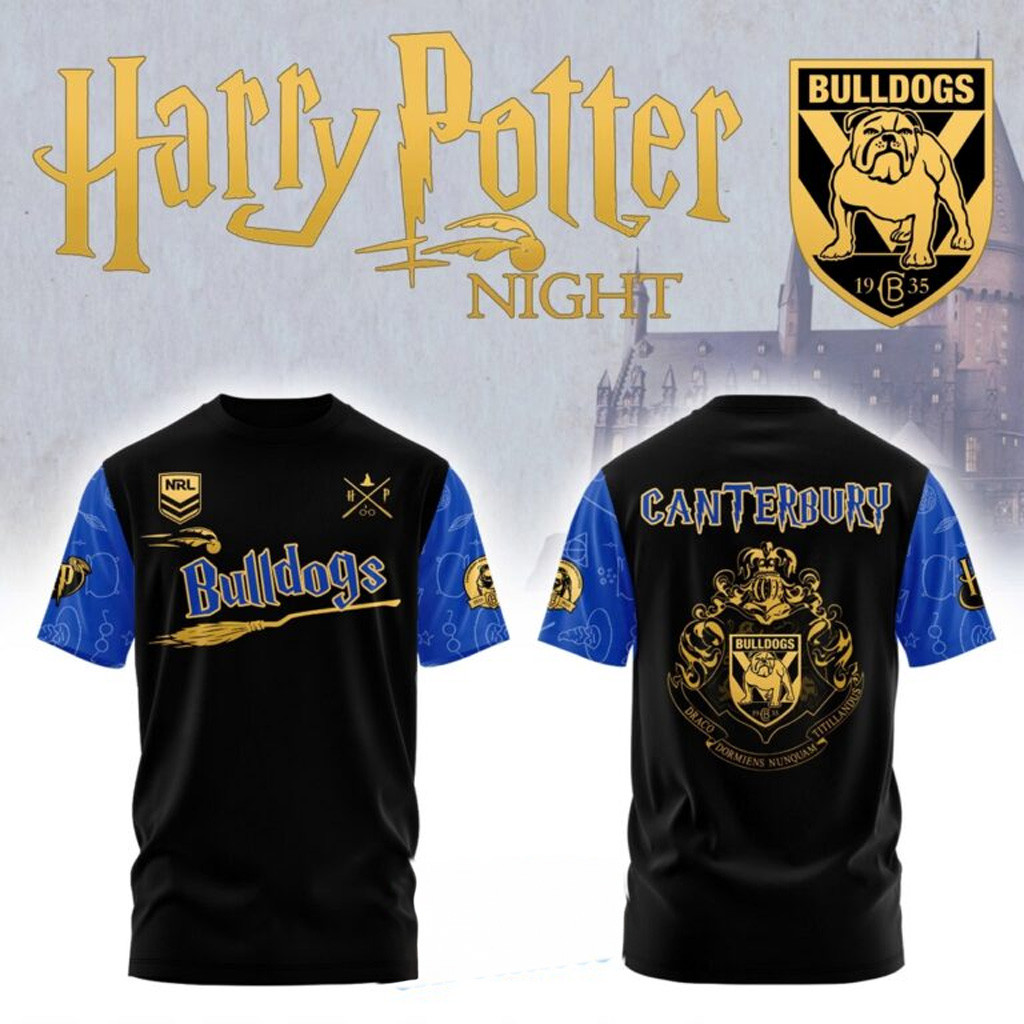 Canterbury Bulldogs NRL Team Harry Potter Shirt Canterbury Bulldogs Merch Fans Gift Ideas-1