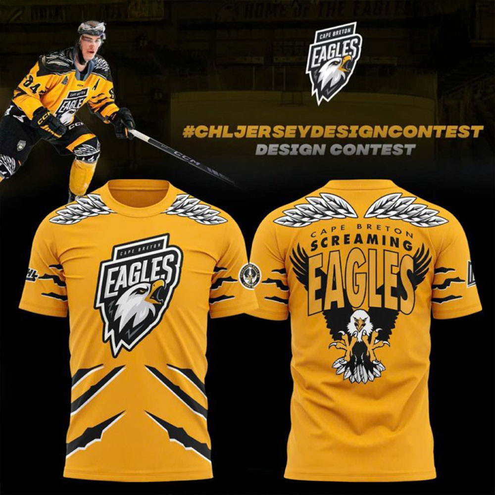 Cape Breton Eagles Screaming 2025 T-Shirt Eagles Merch First Fathers Day Gift Ideas-1