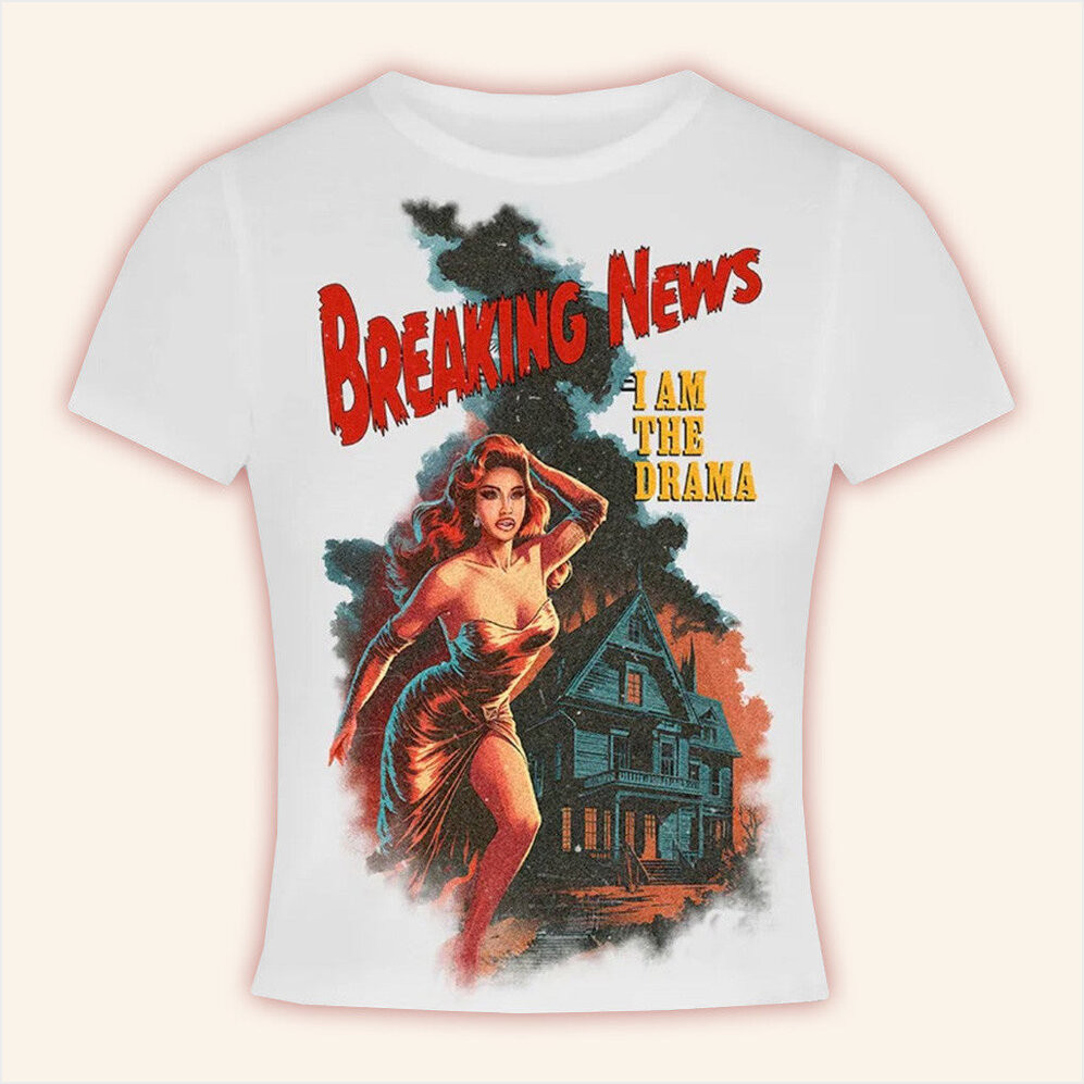 Cardi B Merch Am I The Drama Baby Tee Gifts For Wife Birthday Gifts For Best Friend-1