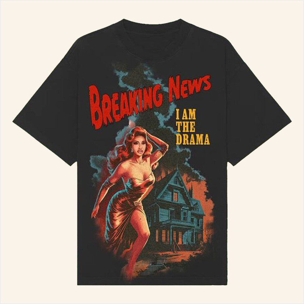Cardi B Merch Breaking News I Am The Drama Shirt Gifts For Dad Birthday Gifts For Fans-1