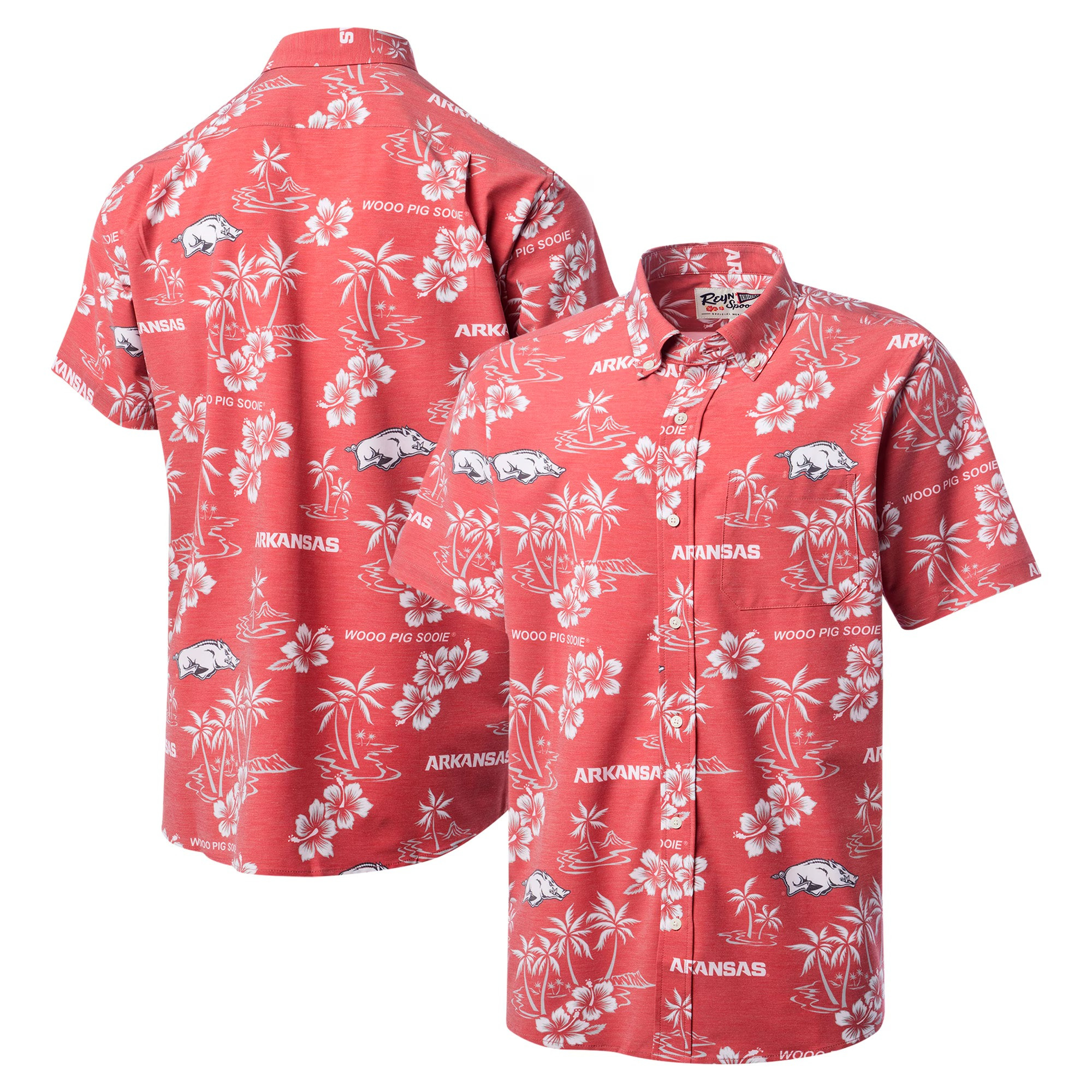 Cardinal Arkansas Razorbacks Hawaiian Shirt NCAA Aloha Shirt Father's Day Presents For Son-1