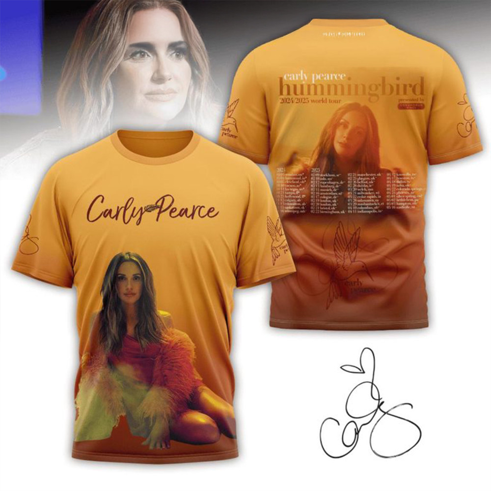 Carly Pearce Hummingbird Tour Ready For 2025 Showtime Schedule Shirt Gifts For Music Fans-1
