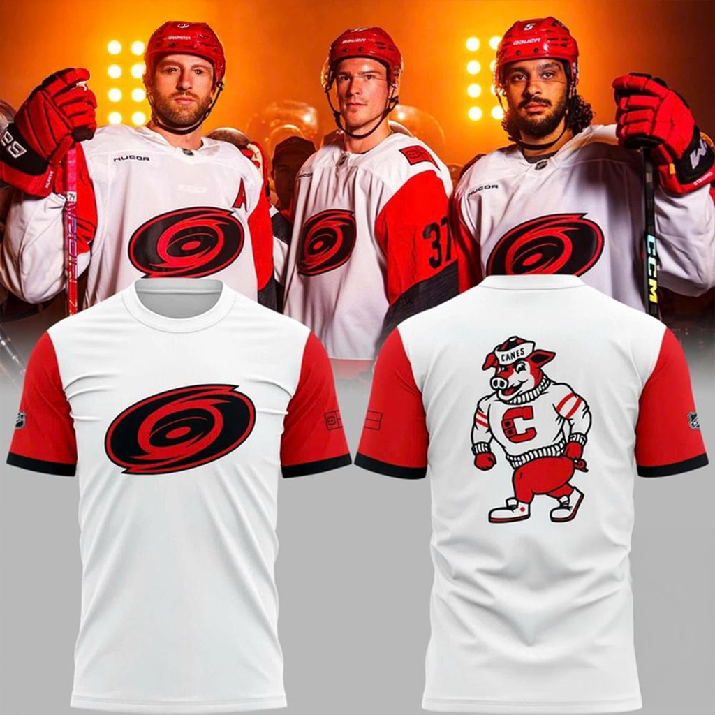 Carolina Hurricanes Strutting Stormy Road Uniform T Shirt Carolina Hurricanes Merch-1
