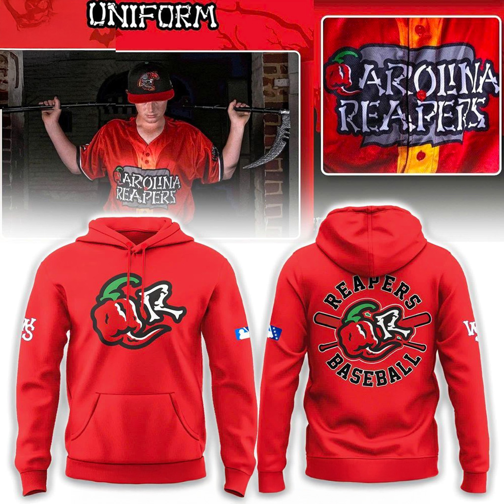 Carolina Reapers Baseball Red Hoodie Reapers Merch Christmas Ideas For Boyfriend-1
