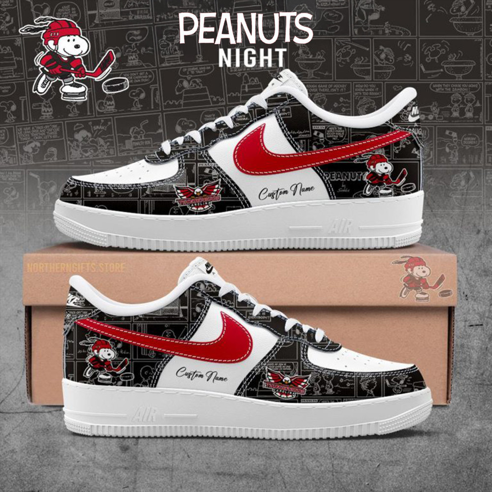 Carolina Thunderbirds 75Th Anniversary Of Peanuts Air Force 1 Shoes Ice Hockey Fan Gifts-1 Carolina Thunderbirds 75Th Anniversary Of Peanuts Air Force 1 Shoes Ice Hockey Fan Gifts-1