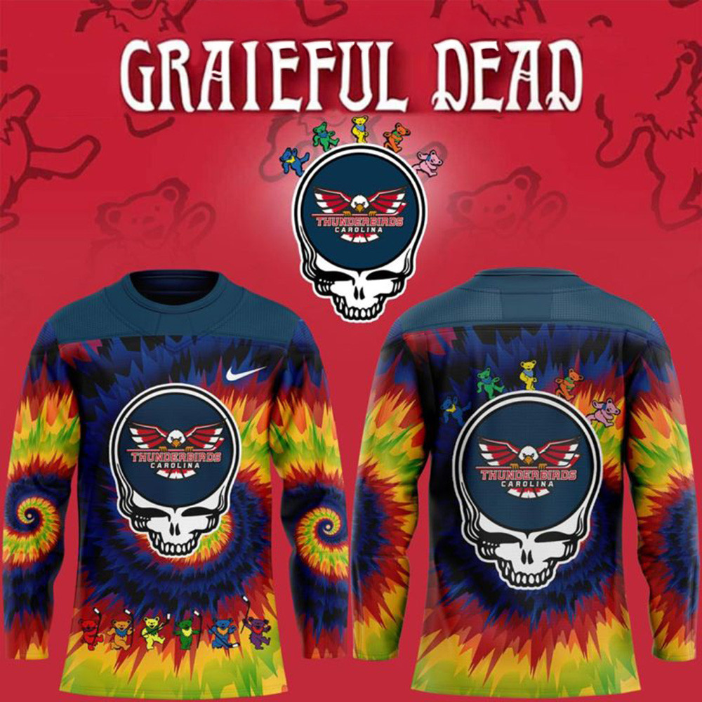 Carolina Thunderbirds Grateful Dead 2025 Long Sleeve Shirt Thunderbirds Merch Gifts For Husband-1