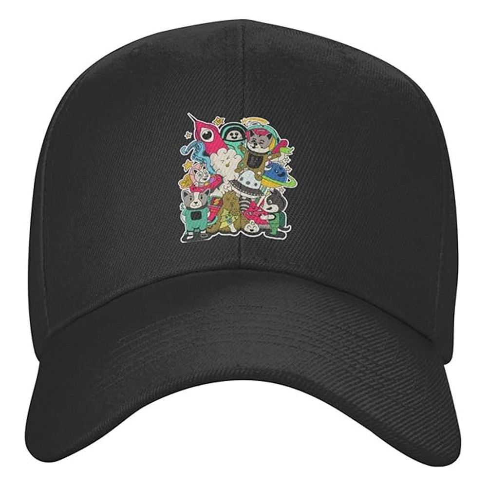 Cartoon Doodle Baseball Hat Gifts For Dad Who Wants Nothing-1 Cartoon Doodle Baseball Hat Gifts For Dad Who Wants Nothing-1