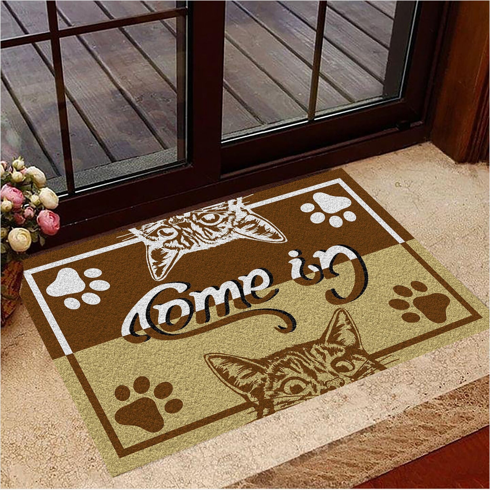 Cat Come In Go Away Doormat Funny Cat Doormat Housewarming Gifts Birthday Gifts For Besties-1