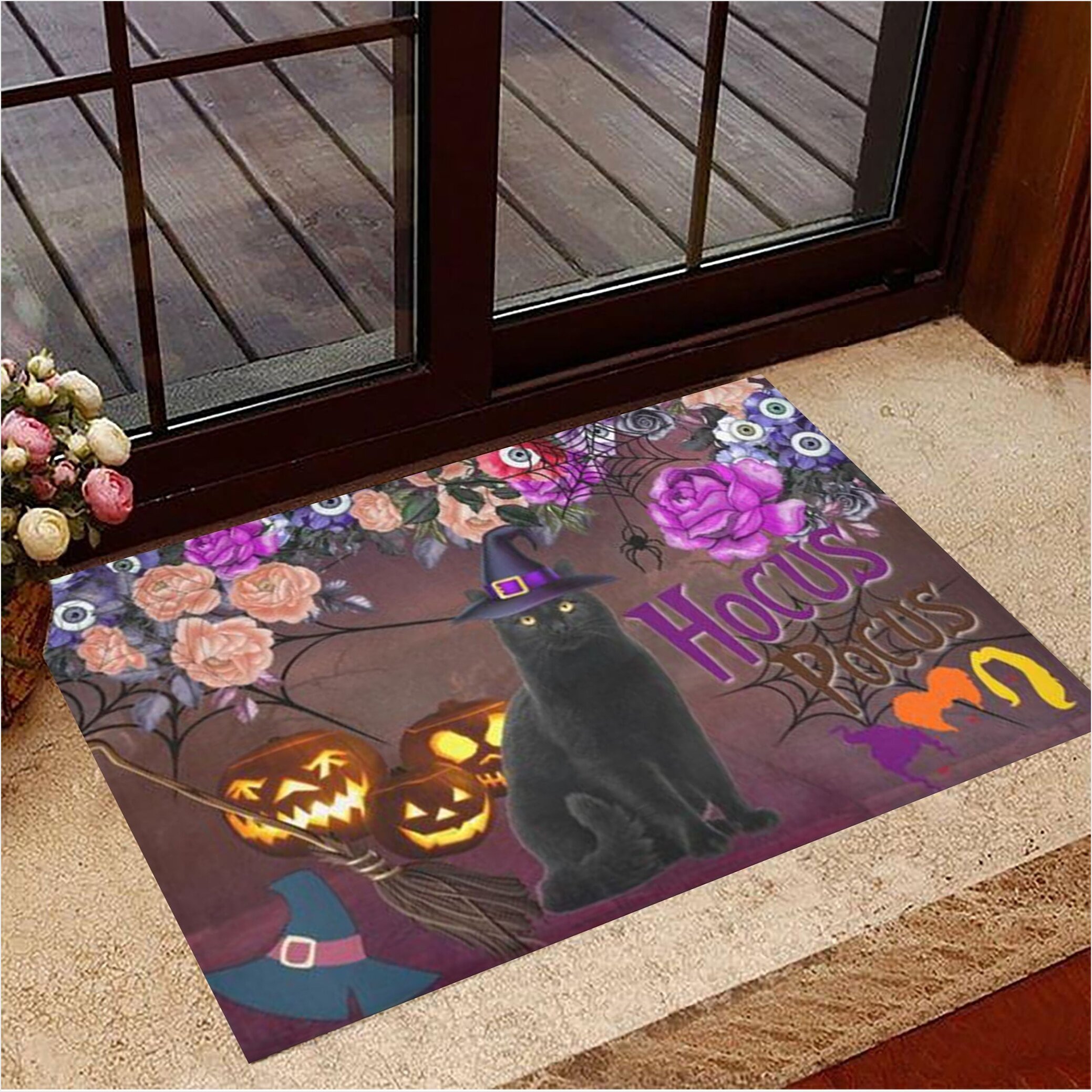 Cat Hocus Pocus Doormat Halloween Welcome Mat Gifts For Cat Lovers Birthday Gifts For Fans-1