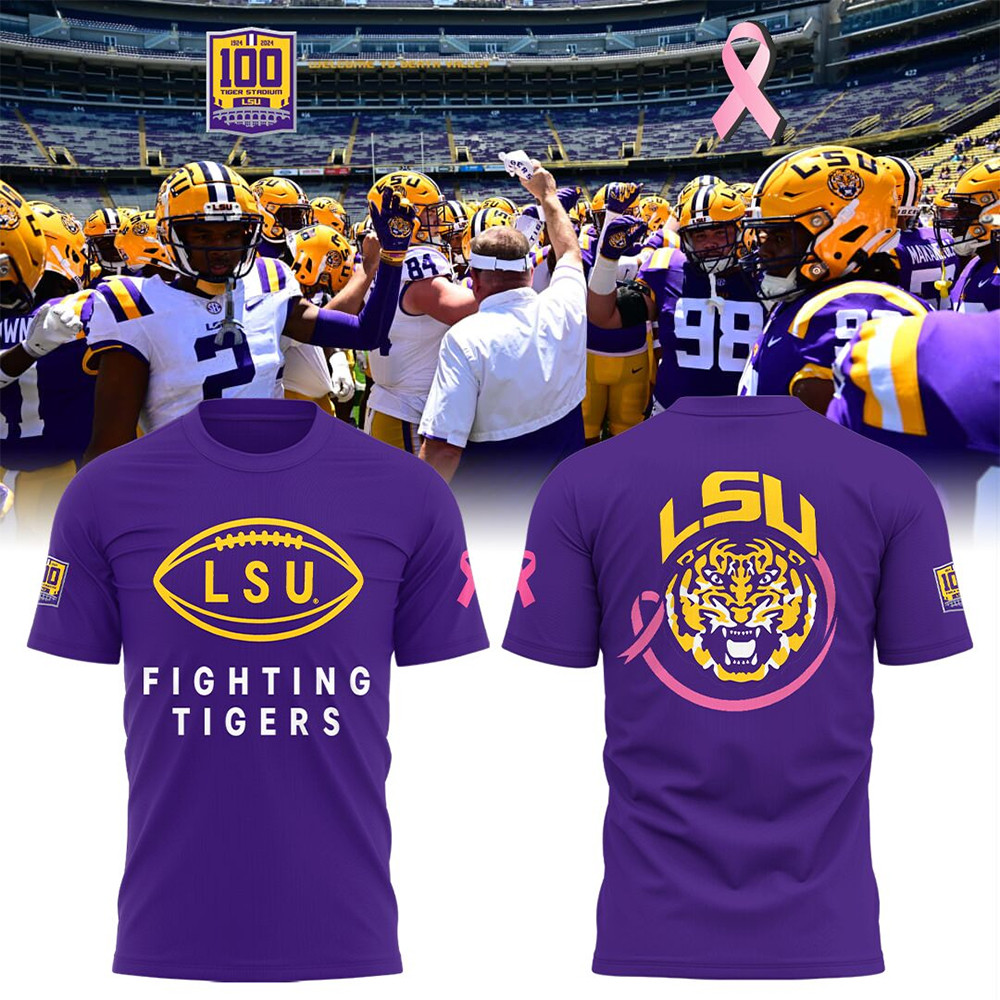 Celebrating 100 years of Tiger Stadium and a pink ribbon for breast cancer awareness month T-Shirt-1