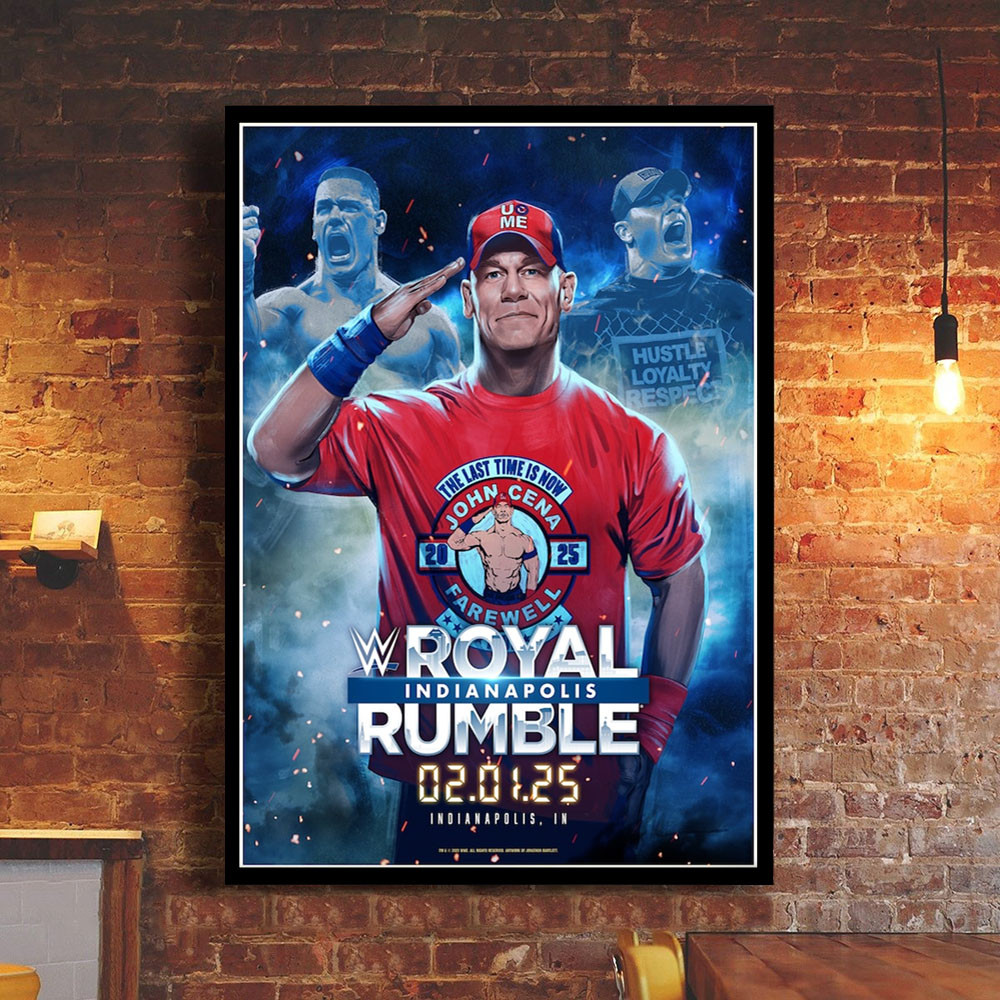 Cena Farewell Tour 2025 Poster John Cena WWE Royal Rumble 2025 Poster Gifts For Fans-1