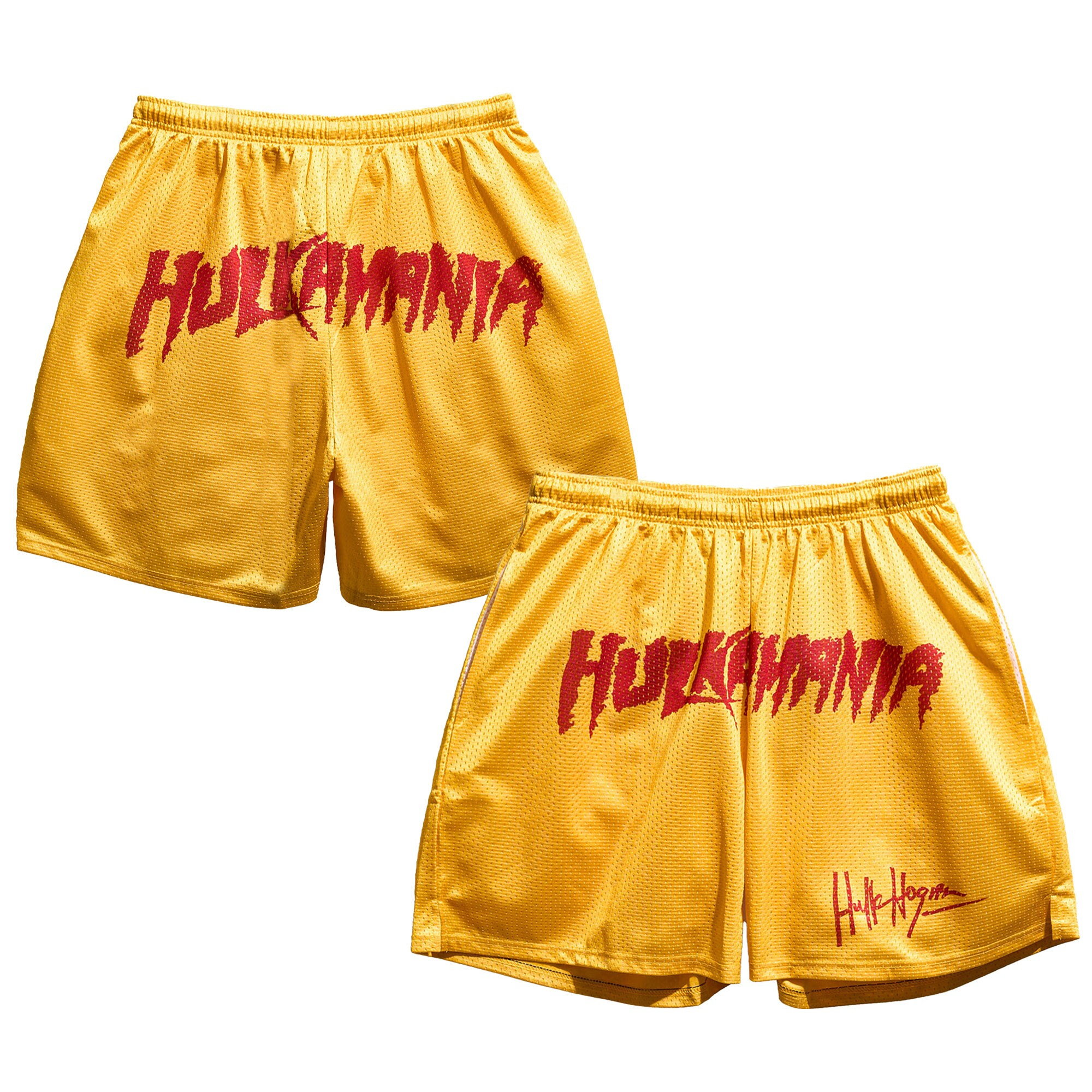 Chalk Line Yellowred Hulk Hogan Hulkamania Retro Shorts Hulk Hogan Merch-1