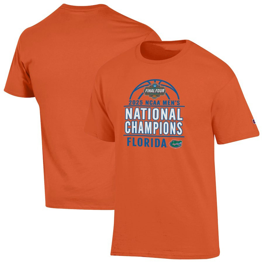 Champion Orange Florida Gators 2025 NCAA Men's Basketball National Champions T-Shirt-1