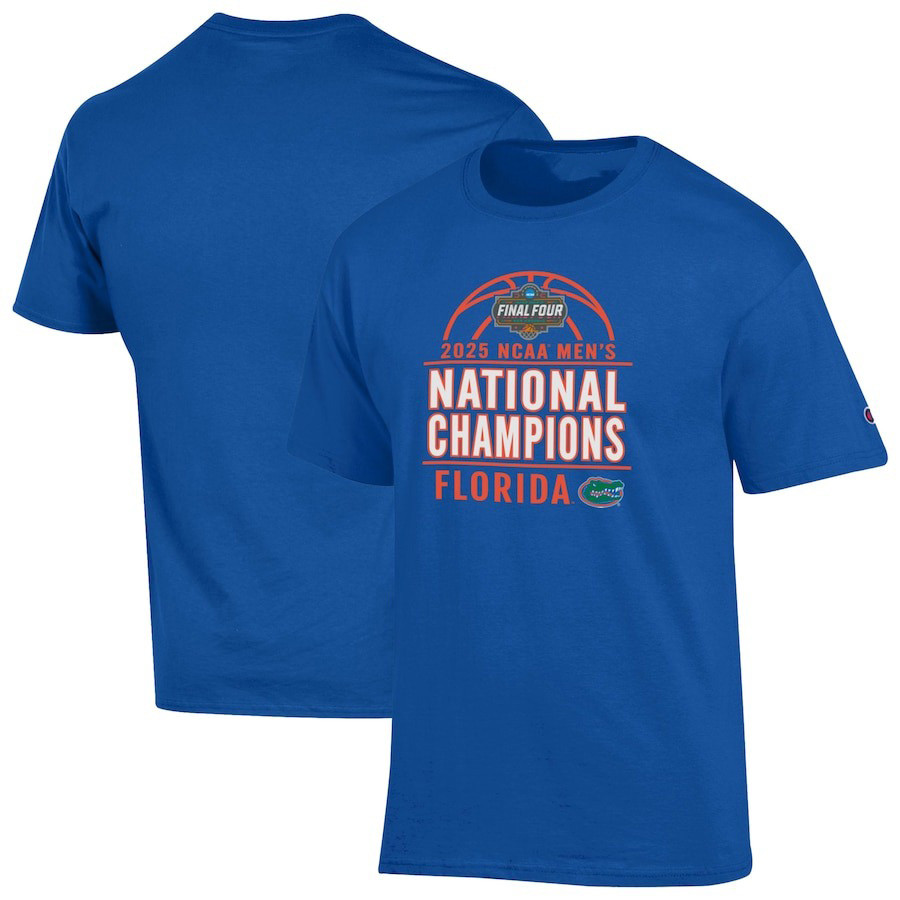Champion Royal Florida Gators 2025 NCAA Men's Basketball National Champions T-Shirt-1