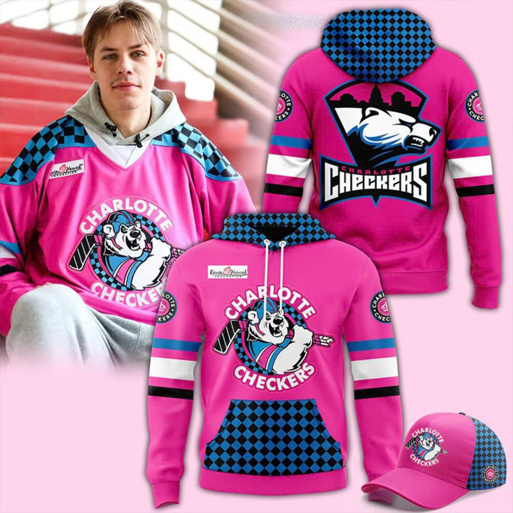 Charlotte Checkers Neon Night 2024 Memory Hoodie Best Gifts For Hockey Fans-1