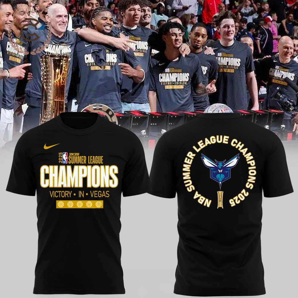 Charlotte Hornets NBA Summer League Champions 2025 T-Shirt Charlotte Hornets Merch Fans Gifts-1 Charlotte Hornets NBA Summer League Champions 2025 T-Shirt Charlotte Hornets Merch Fans Gifts-1
