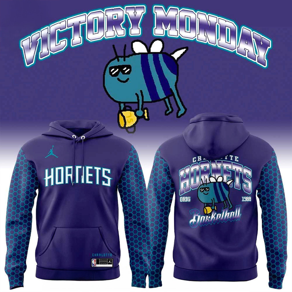 Charlotte Hornets Victory Monday Hoodie Charlotte Hornets Merch Gifts For Husband-1