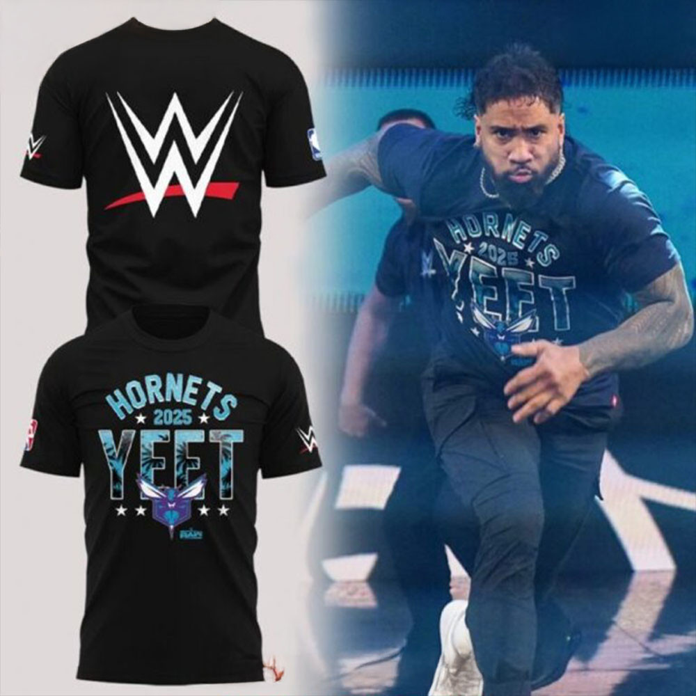 Charlotte Hornets x YEET 2025 T-Shirt Hornets Merch Simple Father's Day Gift Ideas-1