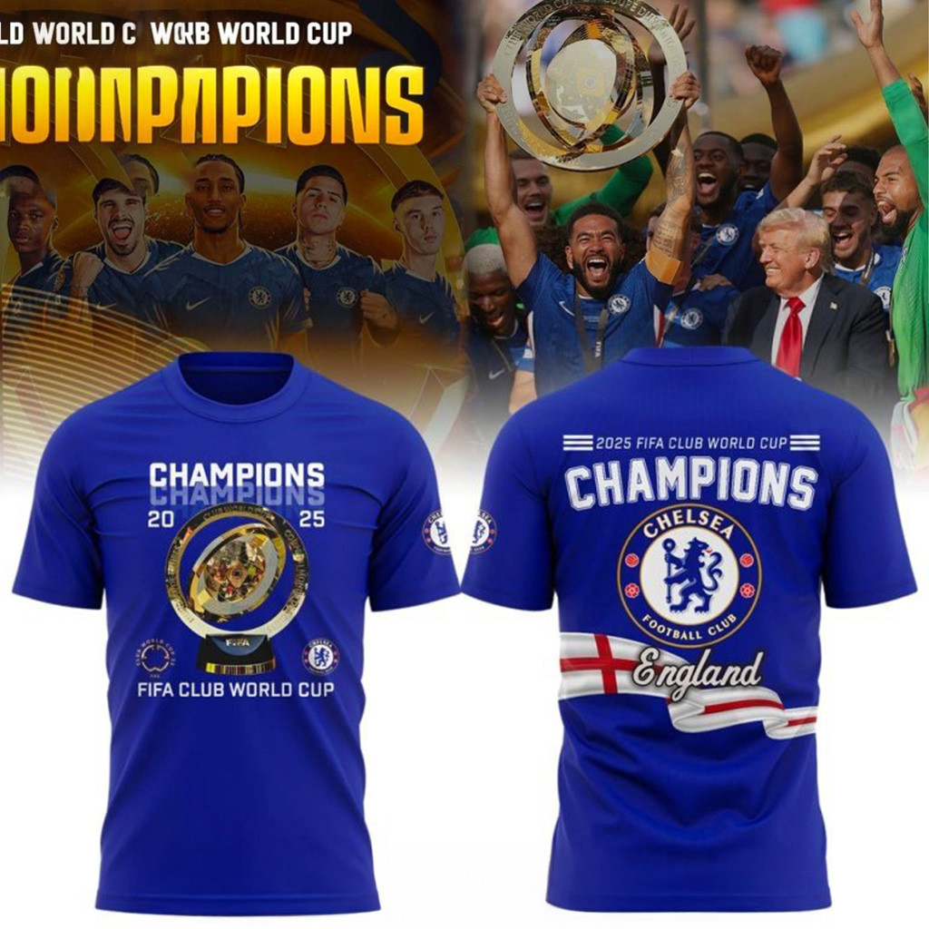 Chelsea Champions FIFA Club World Cup 2025 T-Shirt Fan Merch Gifts For Husband-1