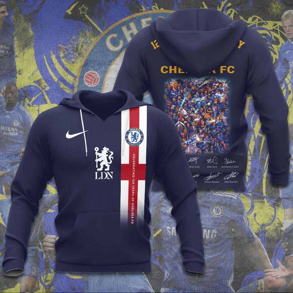 Chelsea FC 120th Anniversary 1905-2025 Nike Hoodie Unique Father's Day Gifts-1