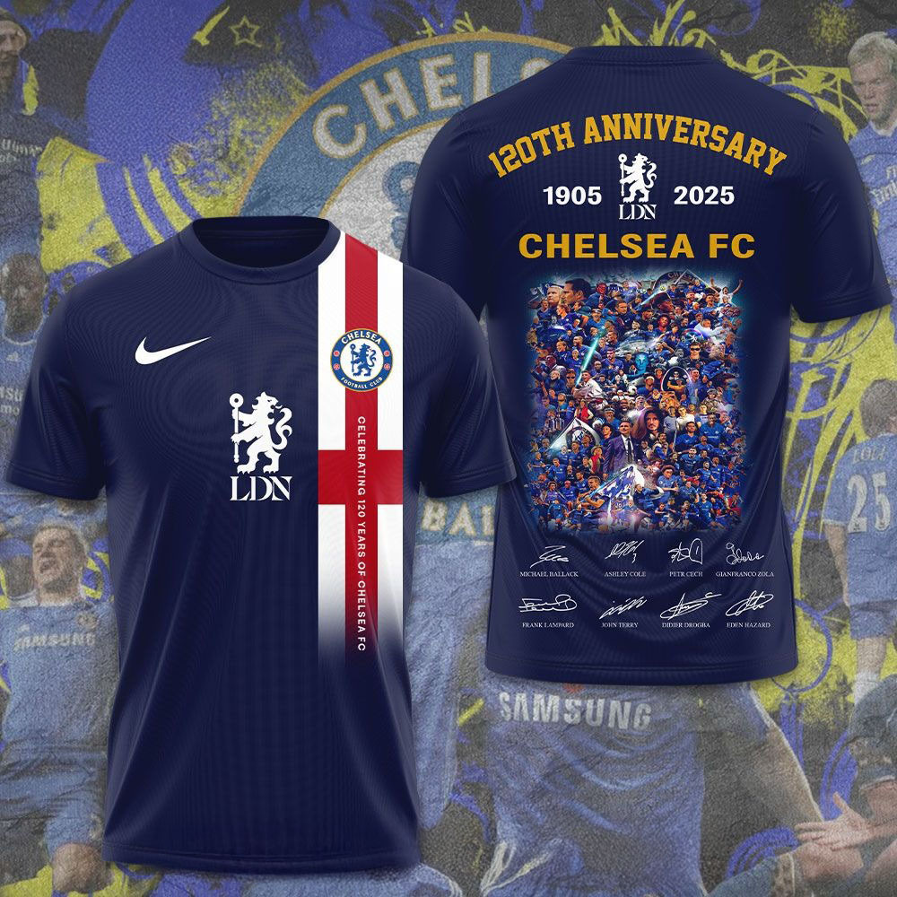Chelsea FC 120th Anniversary 1905-2025 Nike Shirt First Fathers Day Gift Ideas-1