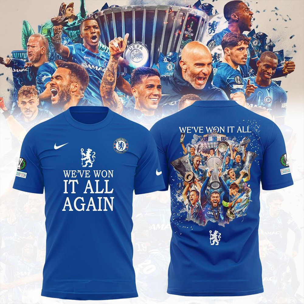 Chelsea FC We've Won It All 2025 Champions T-Shirt Cool Gifts For Dad-1