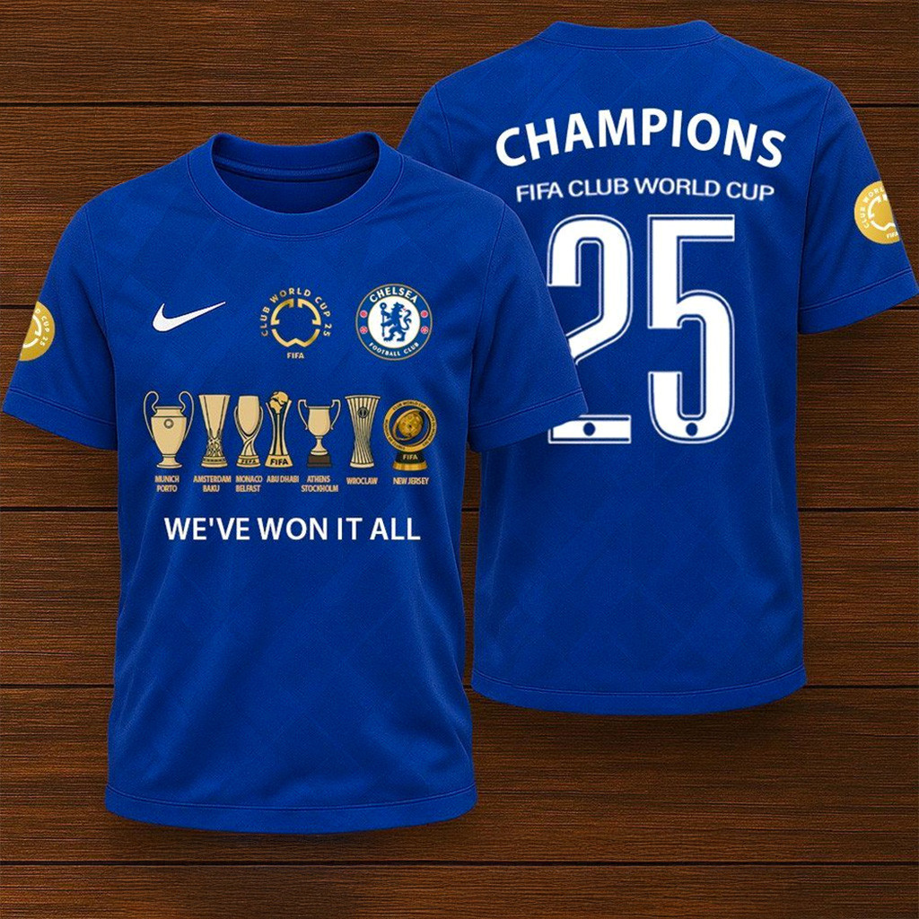 Chelsea We've Won It All Champions 2025 FIFA World Cup T-Shirt Fan Merch Gifts For Dad-1