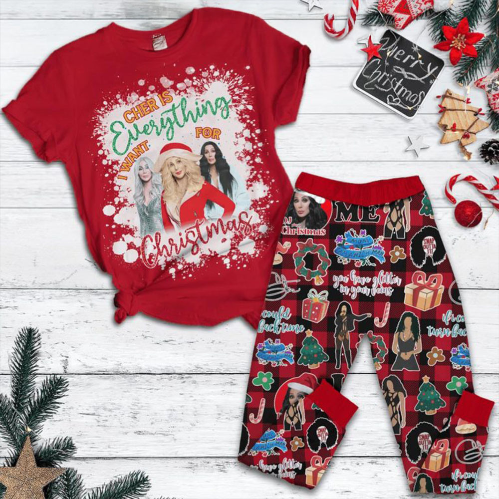 Cher Is Everything For Christmas 2024 Pajamas Set Gifts For Fans-1