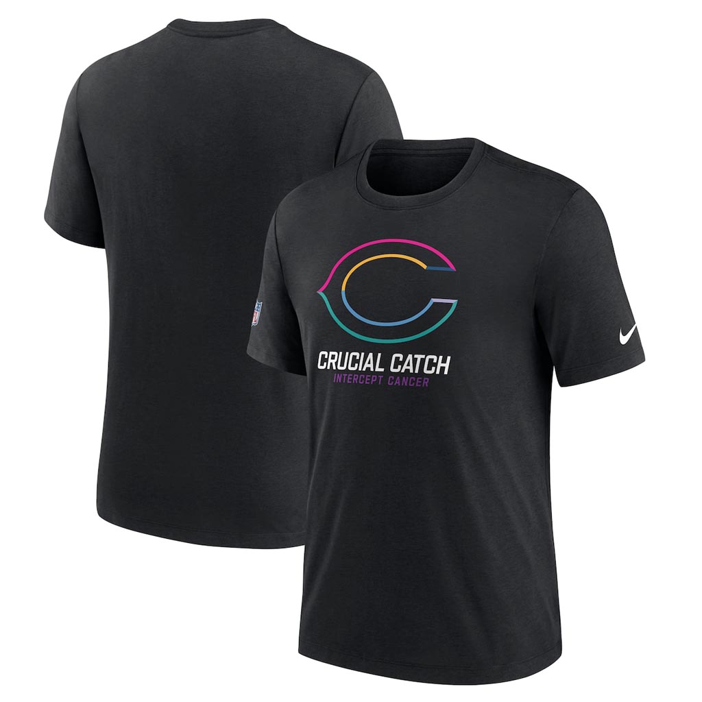 Chicago Bears Crucial Catch NFL T-Shirt 2025 Rainbow Bears Merch Gift For Husband-1